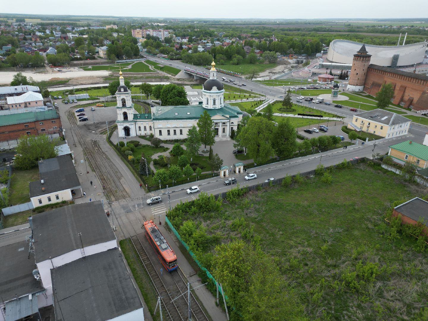 видео с коптера, Коломна, транспорт,