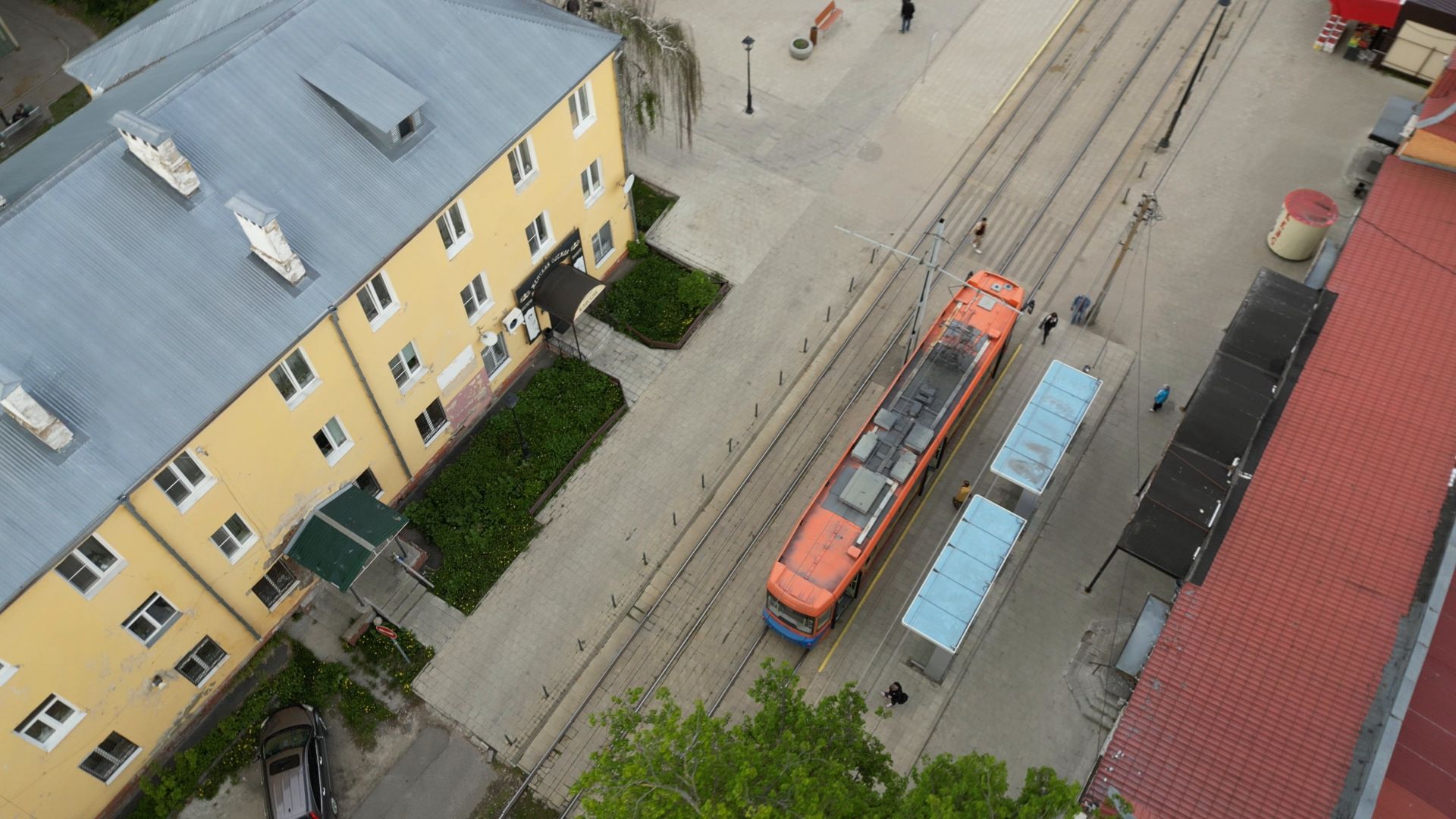 видео с коптера, Коломна, транспорт,