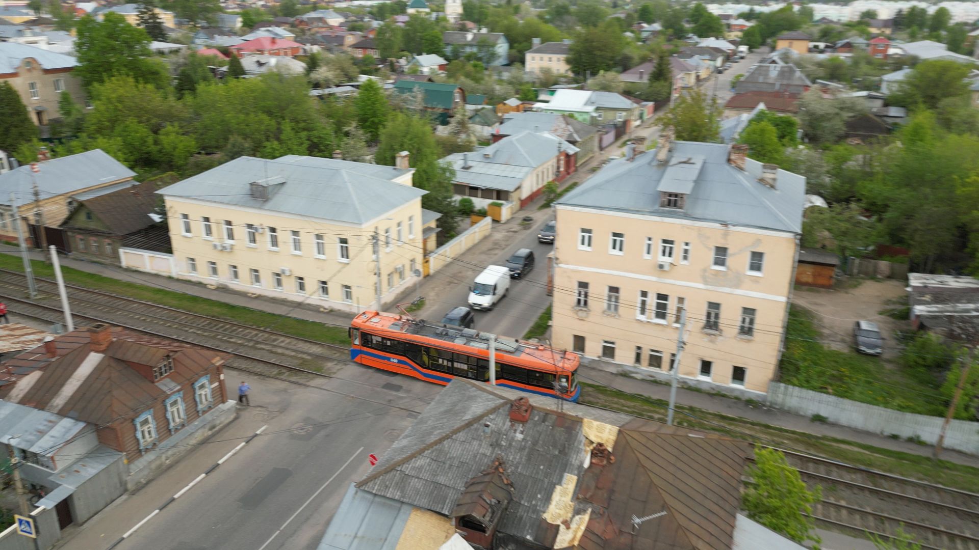 видео с коптера, Коломна, транспорт,