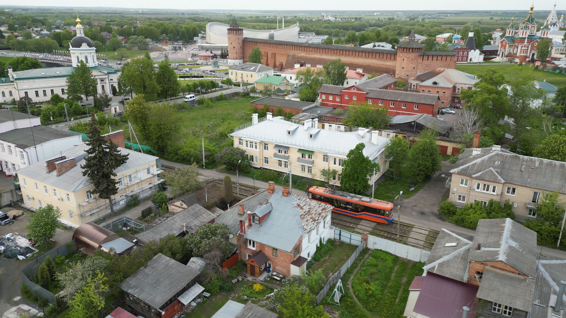 видео с коптера, Коломна, транспорт,