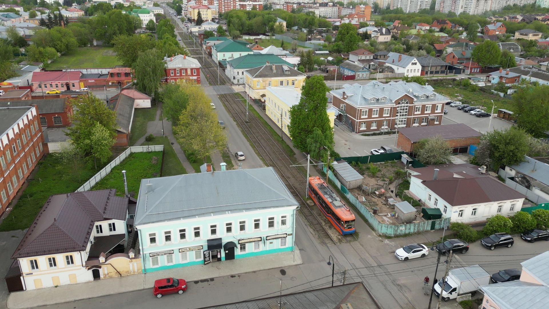 видео с коптера, Коломна, транспорт,