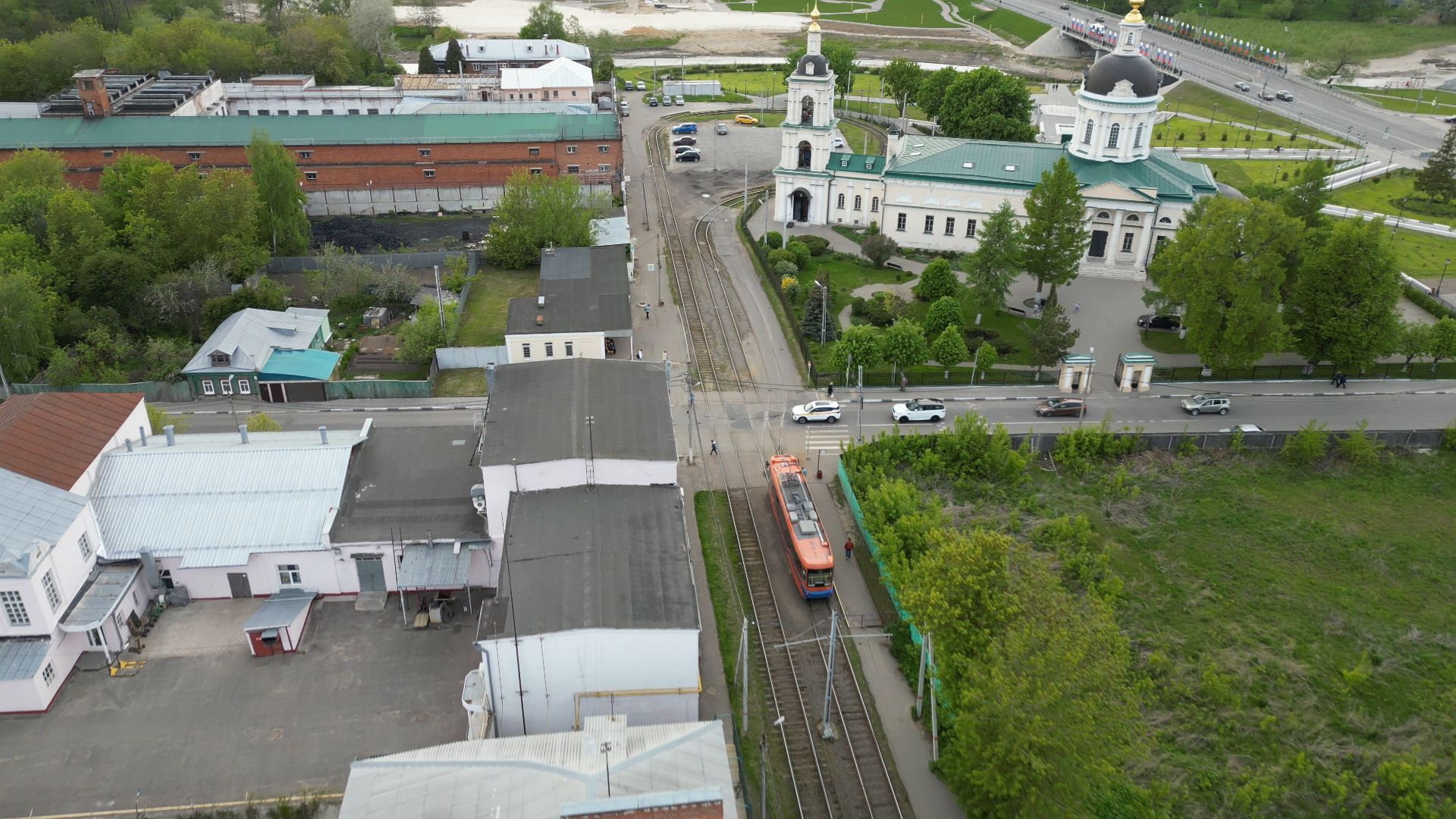 видео с коптера, Коломна, транспорт,