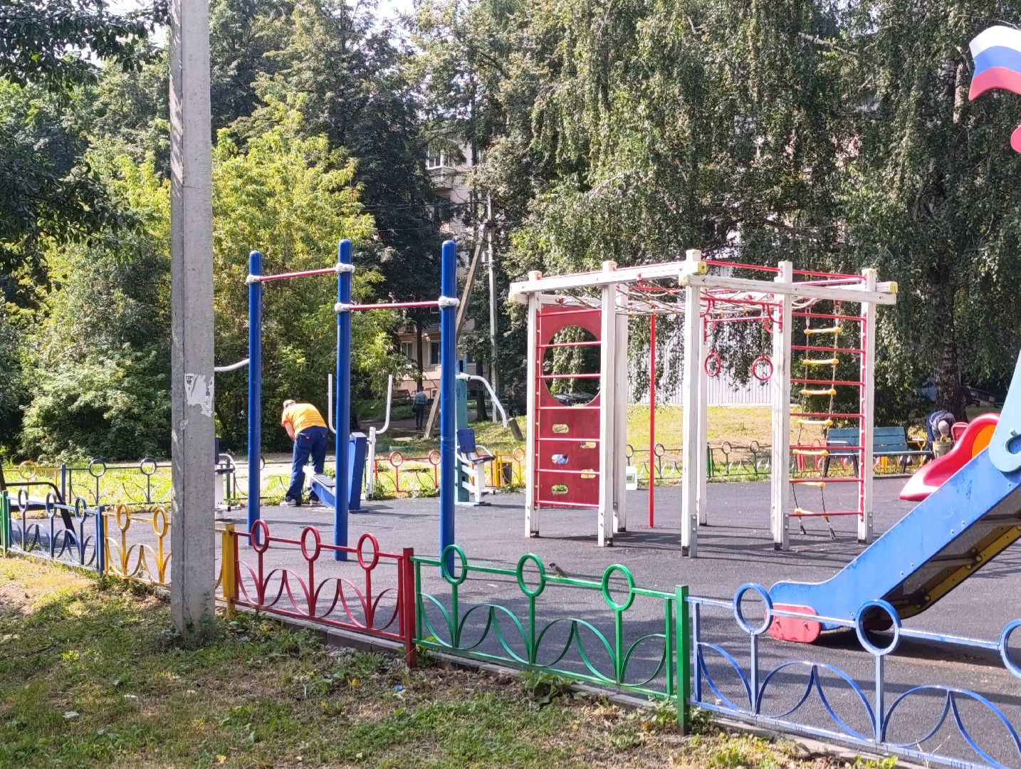 Бронницы, МБУ Благоустройство, Покраска детских игровых площадок, благоустройство 2024,