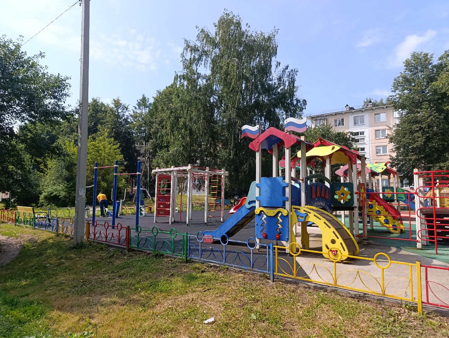 Бронницы, МБУ Благоустройство, Покраска детских игровых площадок, благоустройство 2024,