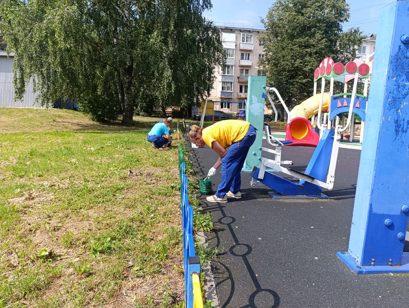 Бронницы, МБУ Благоустройство, Покраска детских игровых площадок, благоустройство 2024,