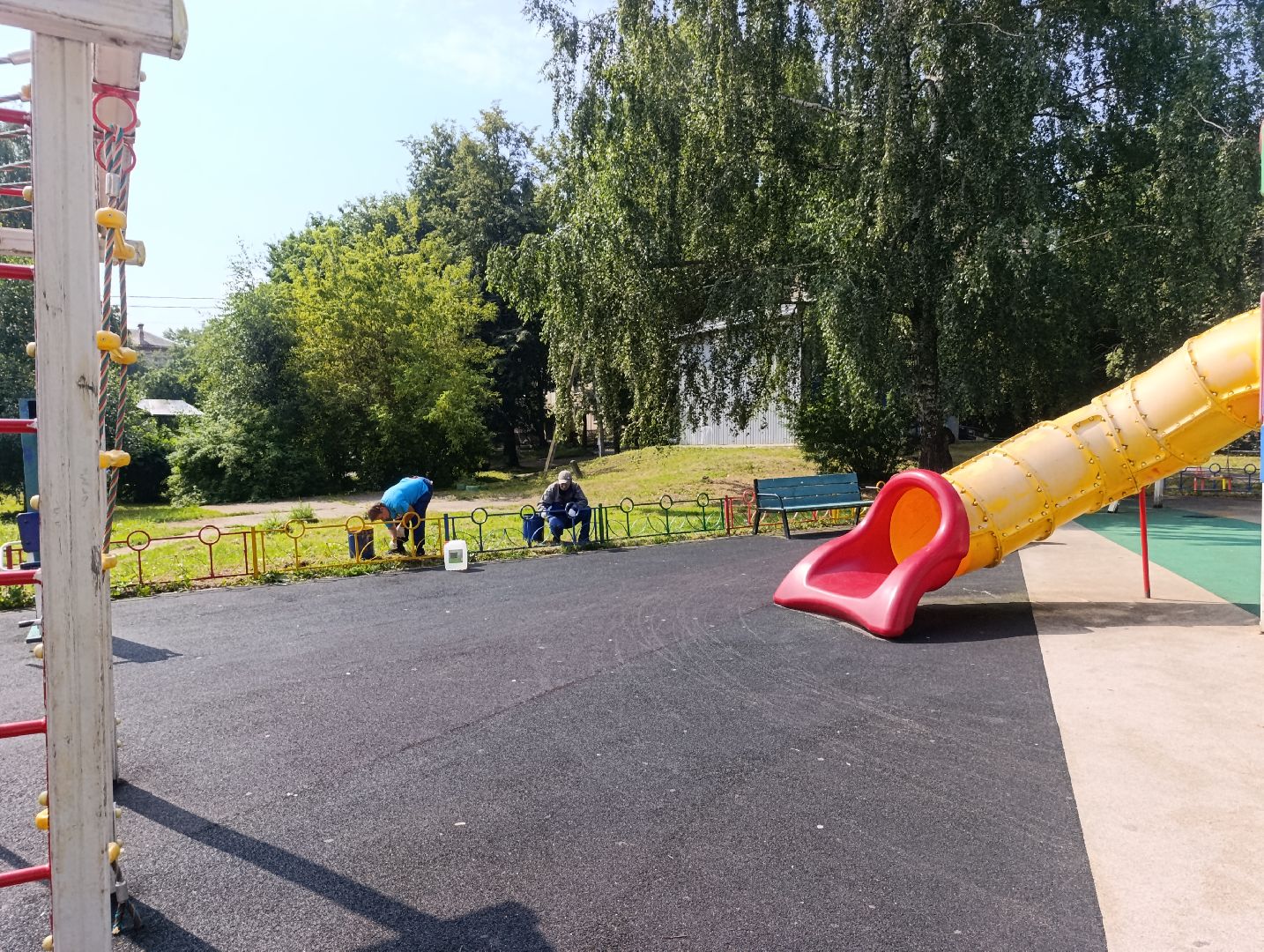 Бронницы, МБУ Благоустройство, Покраска детских игровых площадок, благоустройство 2024,