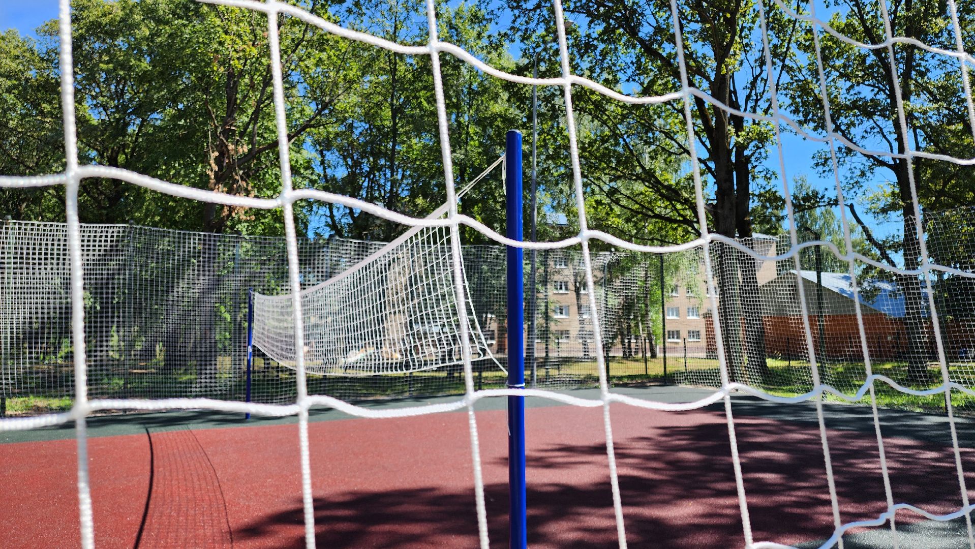 кашира, ожерелье, парк дубовая роща, волейбол, спортивная площадка, благоустройство, безопасное покрытие,