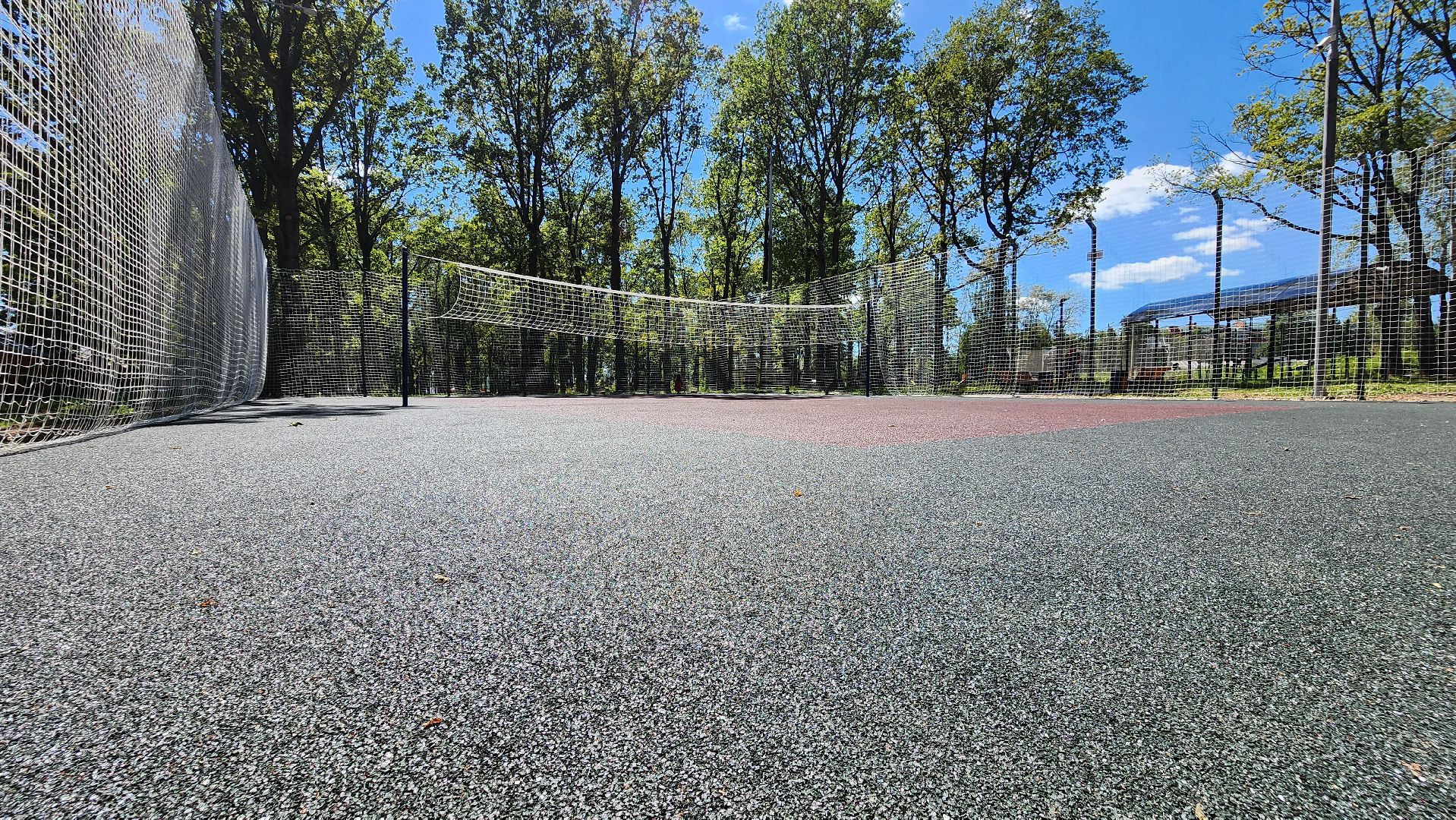 кашира, ожерелье, парк дубовая роща, волейбол, спортивная площадка, благоустройство, безопасное покрытие,