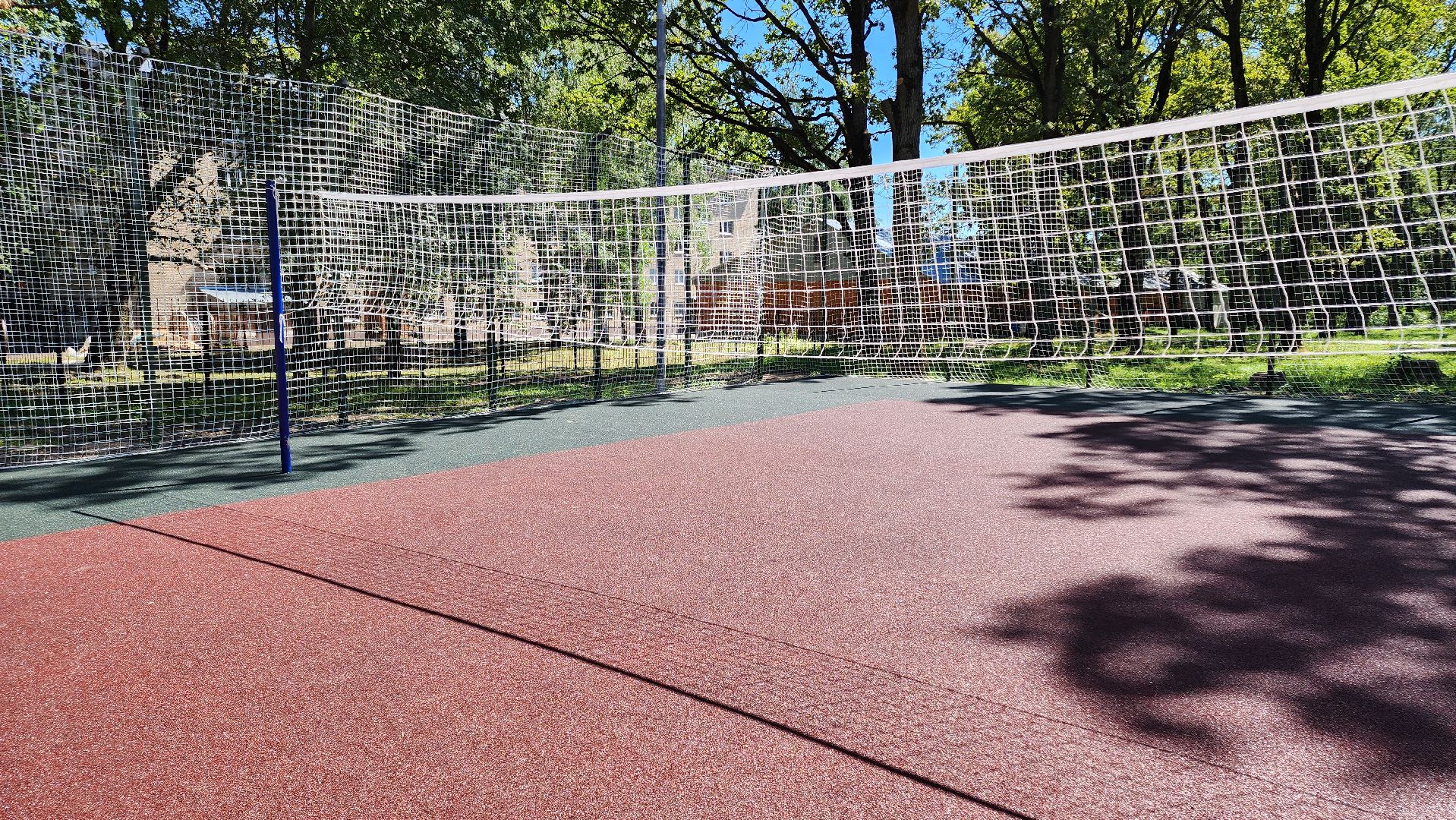 кашира, ожерелье, парк дубовая роща, волейбол, спортивная площадка, благоустройство, безопасное покрытие,