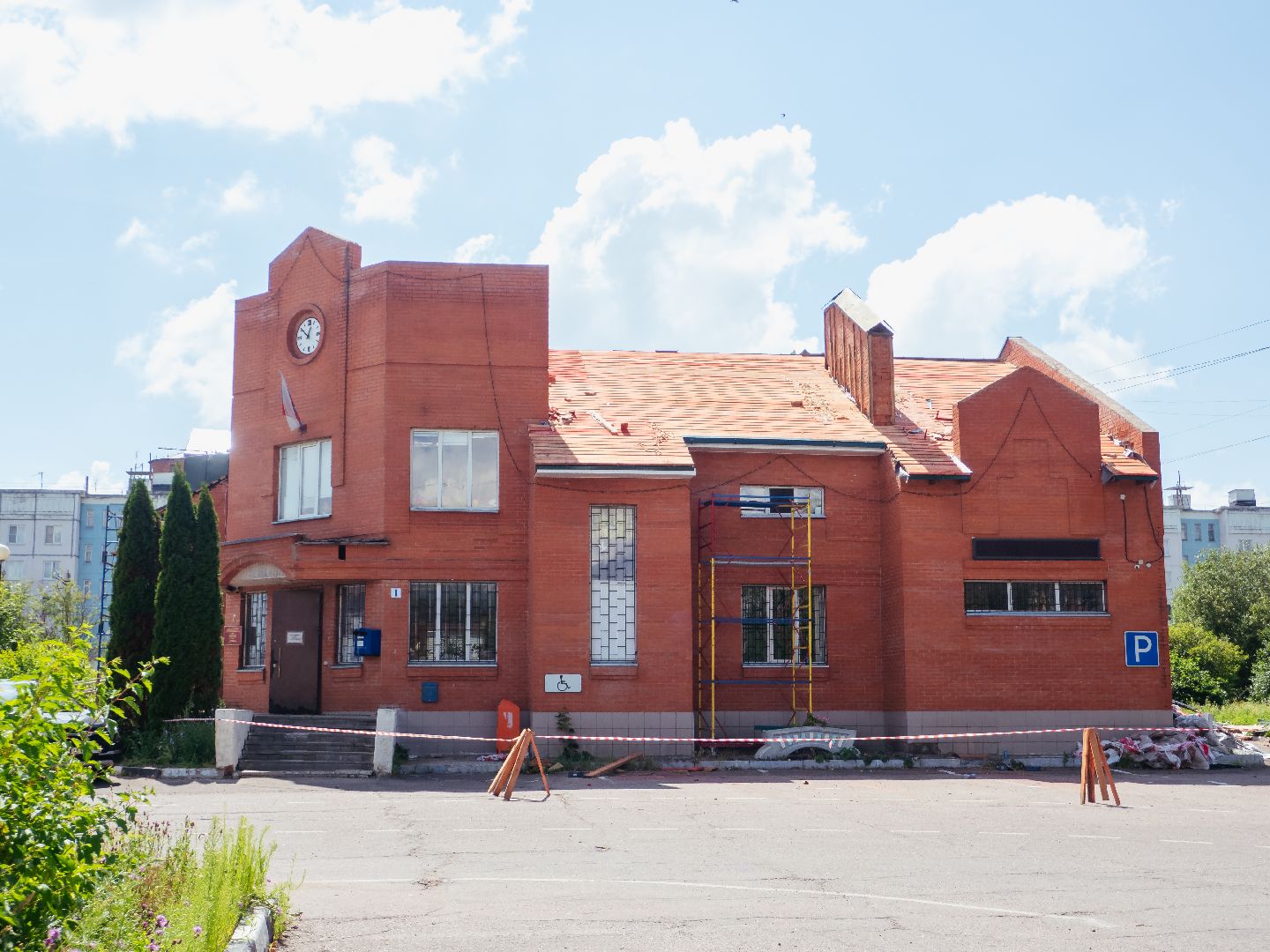 благоустройство, подмосквье, дом культуры, крыша,