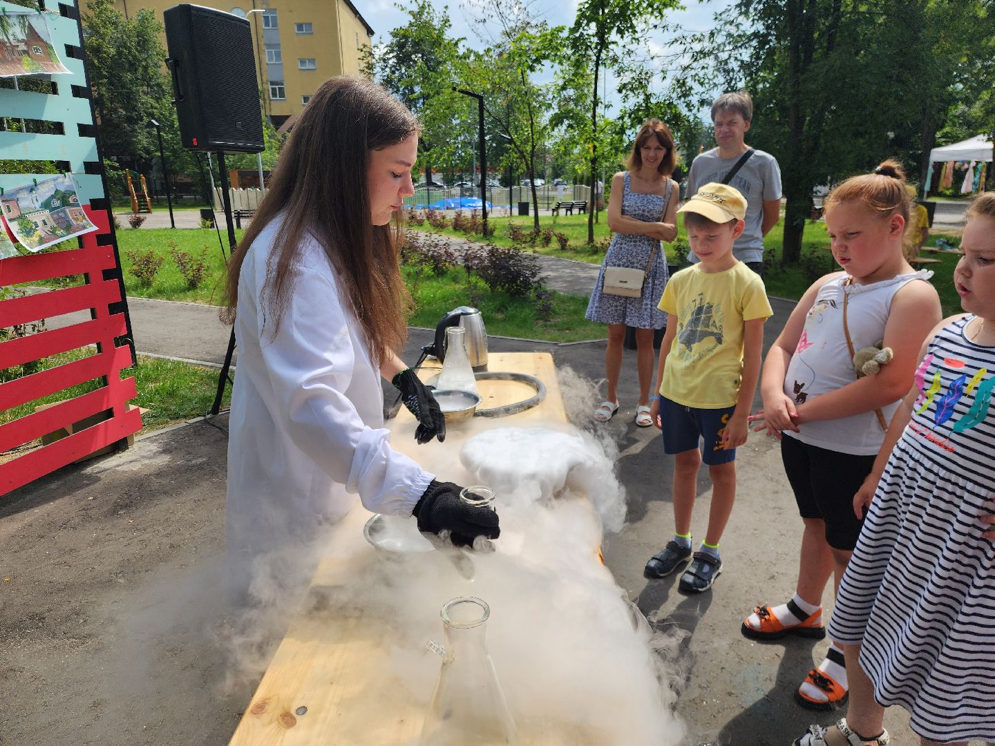 ногинск, парк, шоу сухого льда, общество, жители, дети, парки подмосковья, глуховский парк,