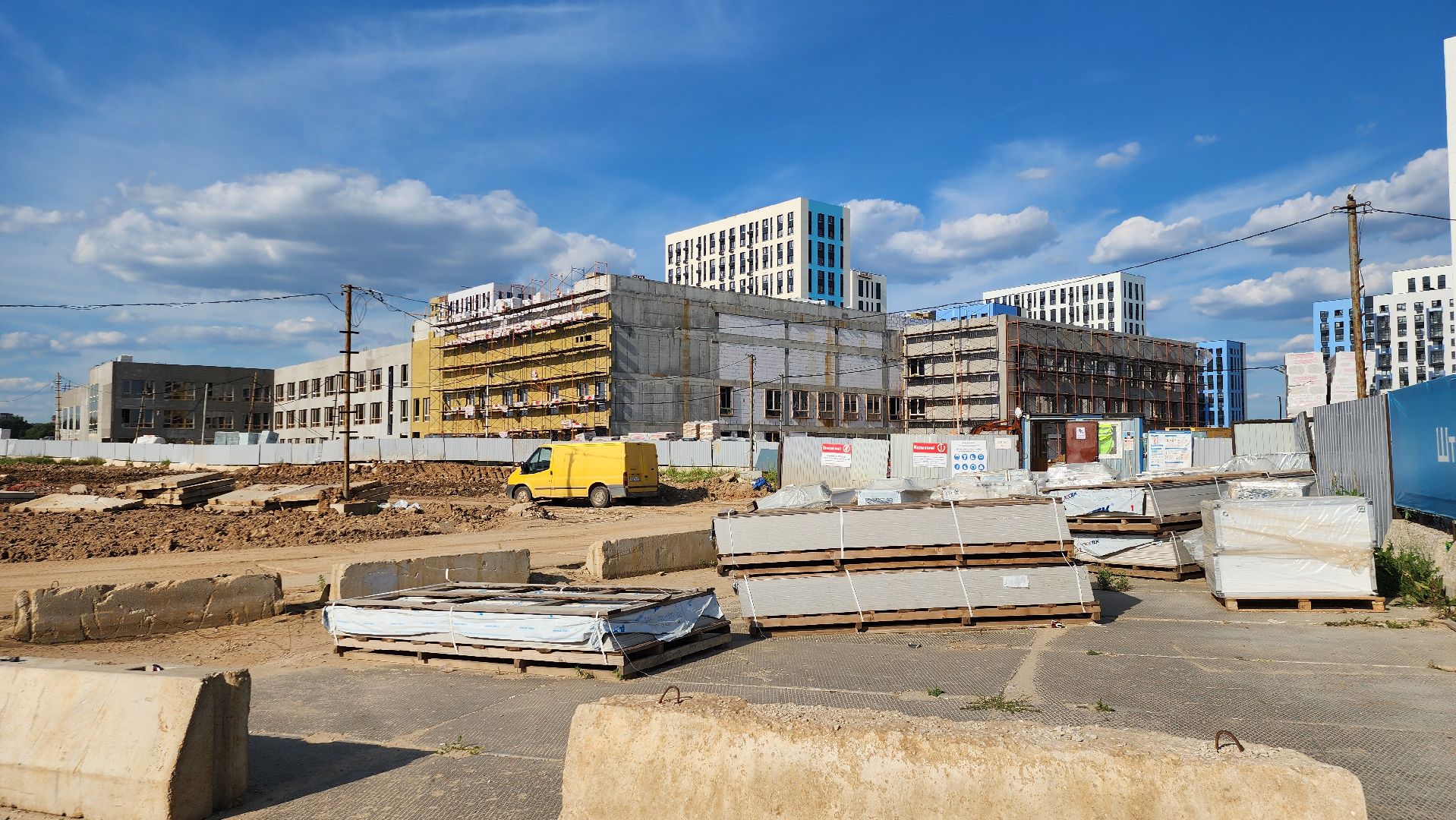 Новая школа, Прибрежный парк, Строительство, Домодедово,