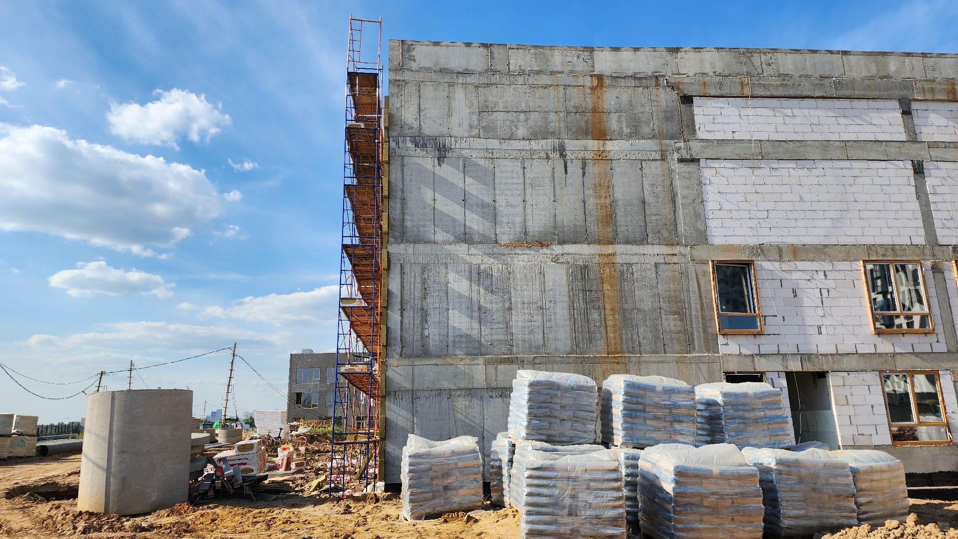 Новая школа, Прибрежный парк, Строительство, Домодедово,