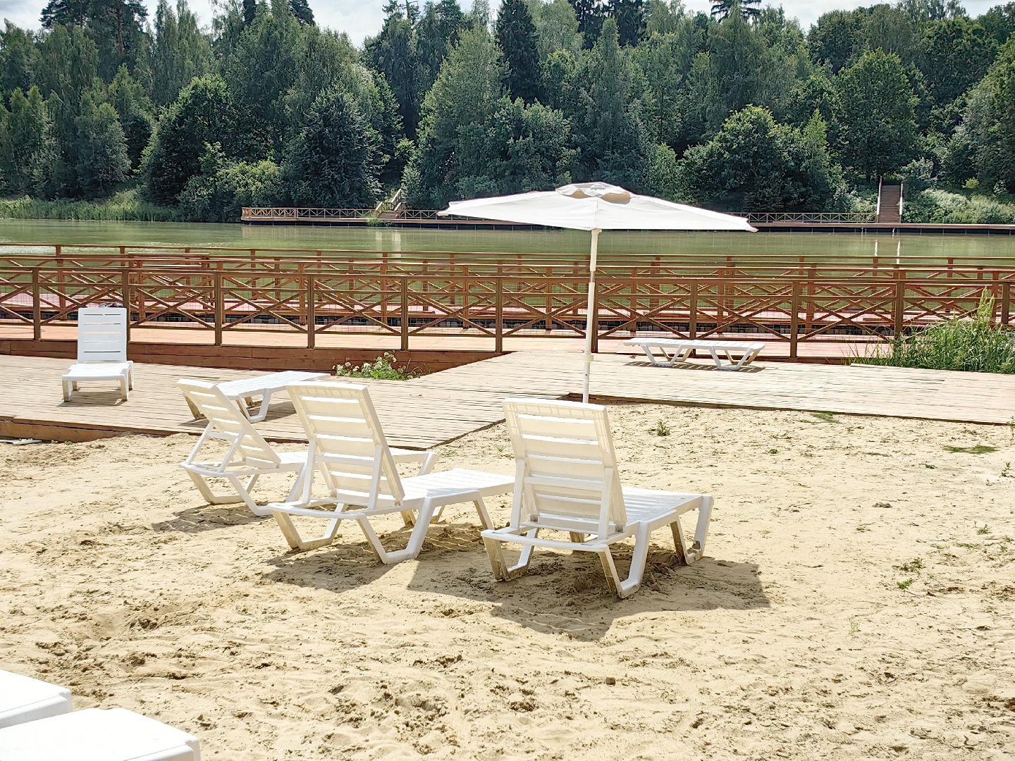 пляжная зона, шезлонг, усадьба гребнево, отдых, щёлково,