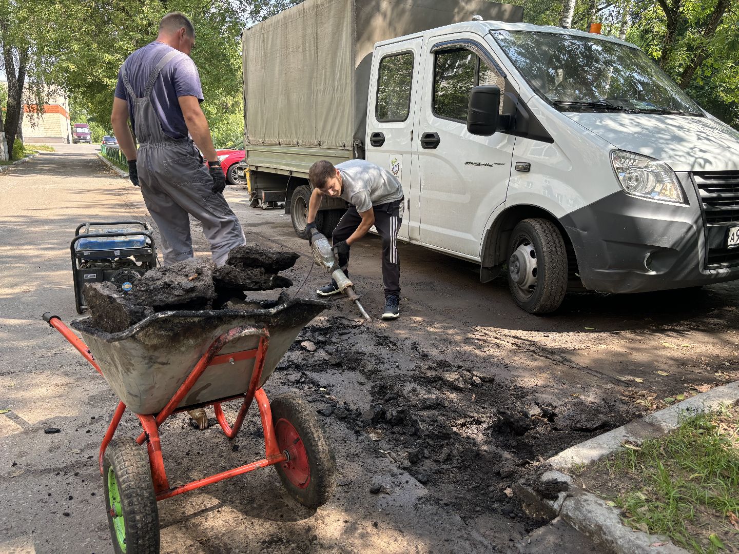 ремонт дорог, мбу благоустройство, ямочный ремонт,