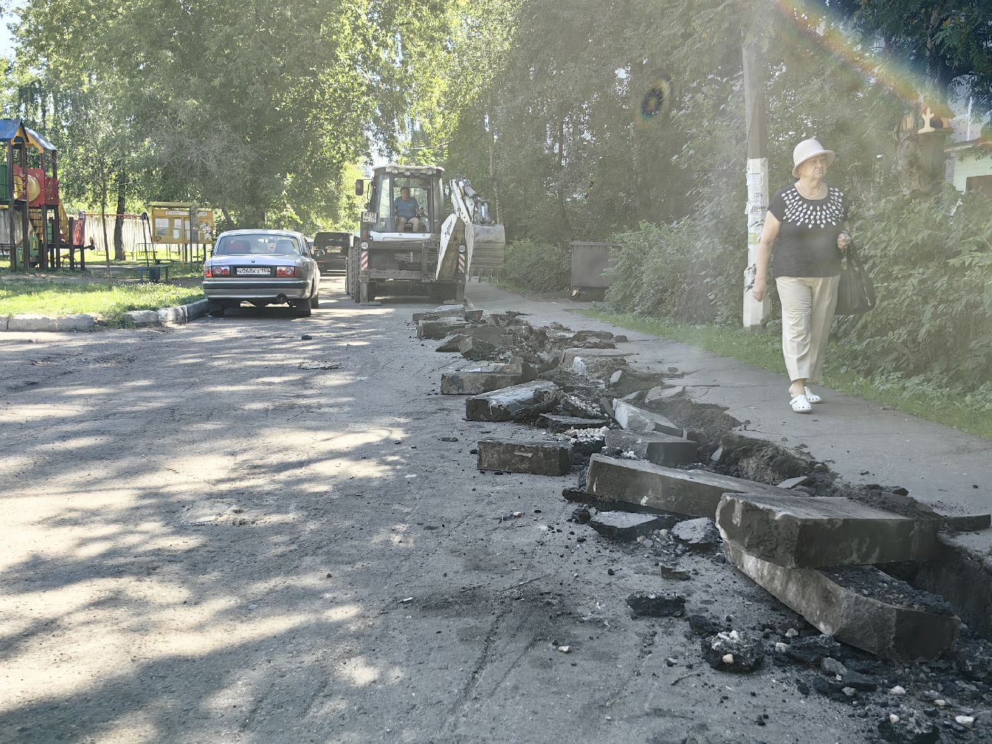 благоустройство, тротуар, бордюр, парковка, щёлково,