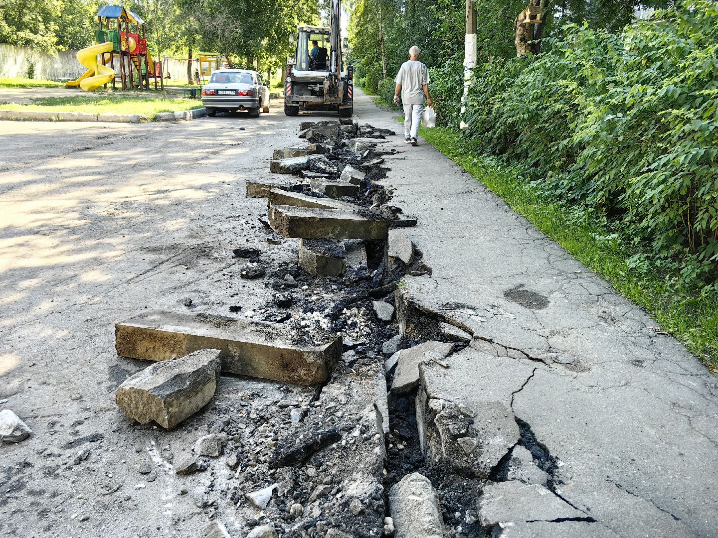 благоустройство, тротуар, бордюр, парковка, щёлково,