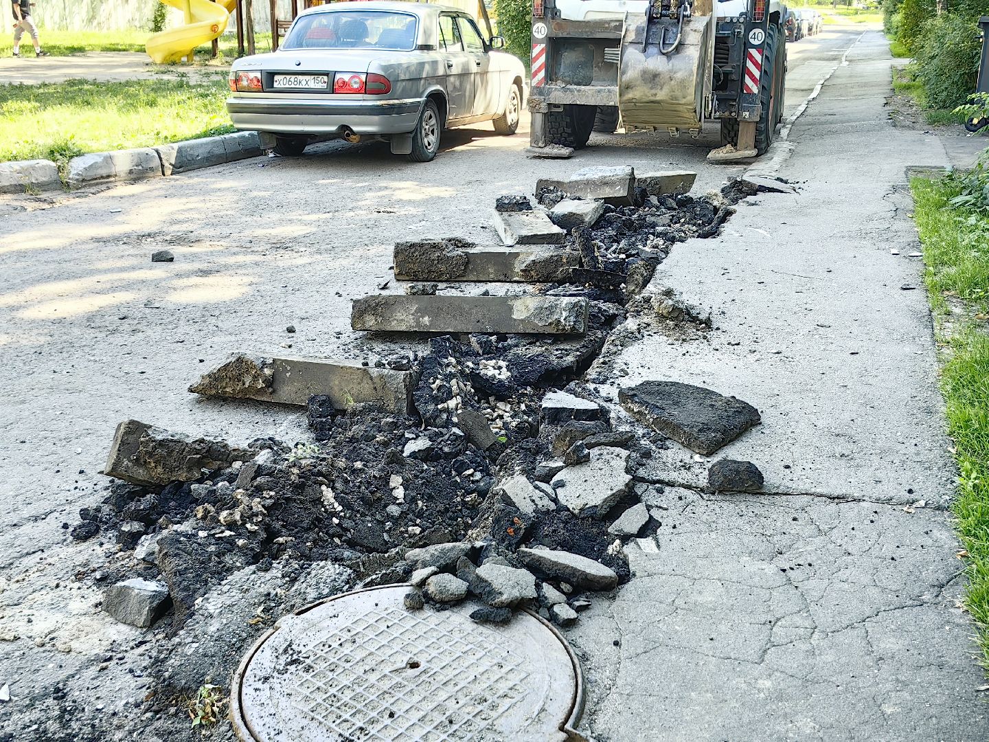 благоустройство, тротуар, бордюр, парковка, щёлково,