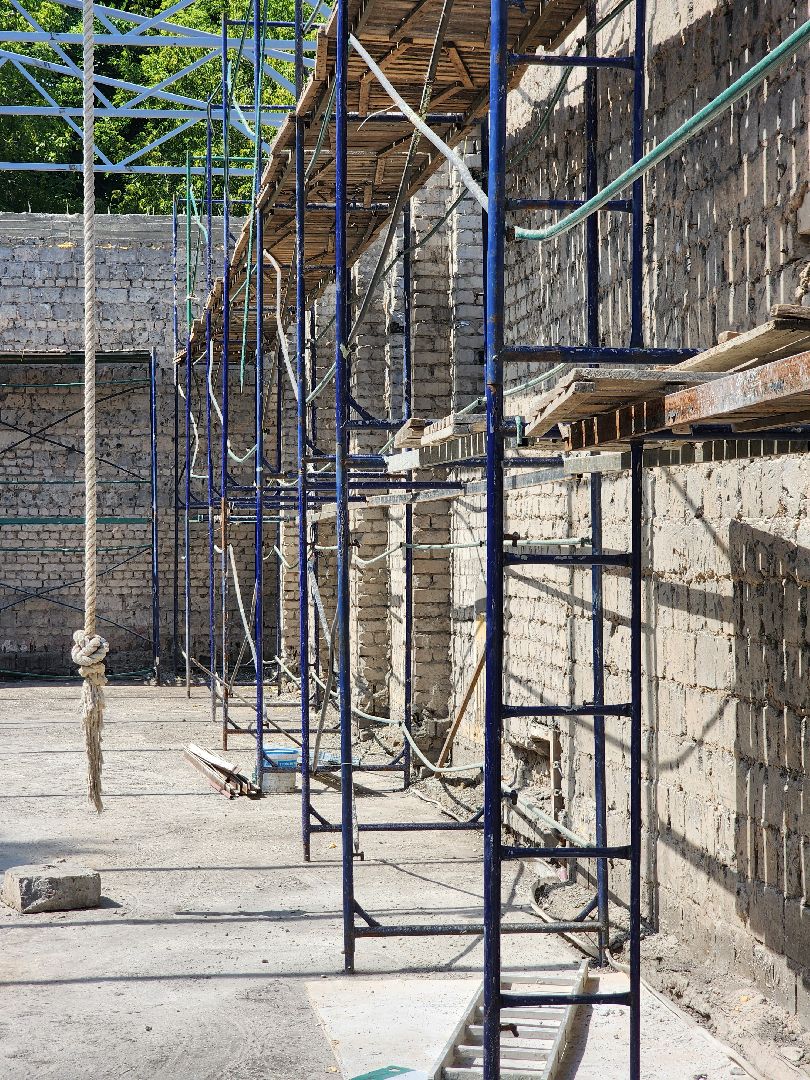 Дубна, Капитальный ремонт, строительство, Ремонт школы, Монтаж кровли,