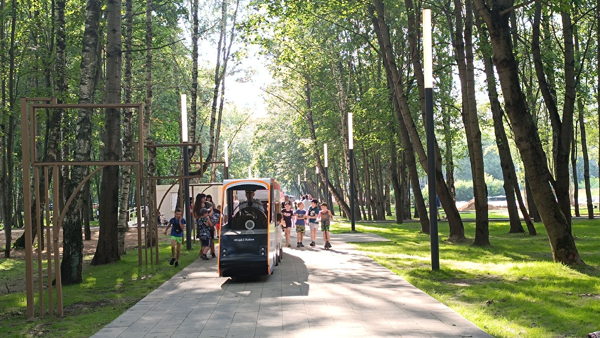 парк, поезд, мцд-1, лобня,