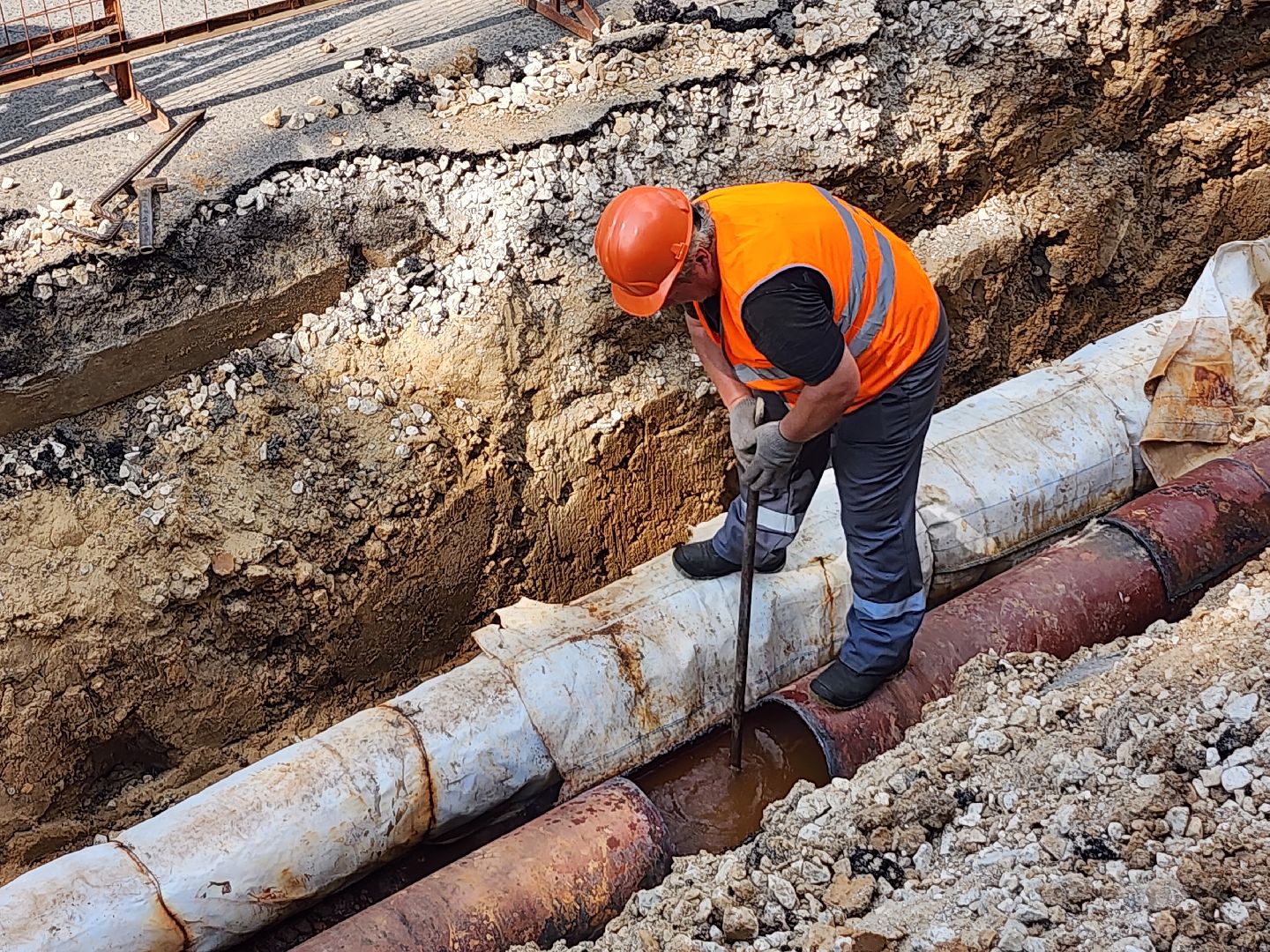 серпухов, Газпромэнерго МО, шурфовка, подземные коммуникации, плановый ремонт, улица российская,