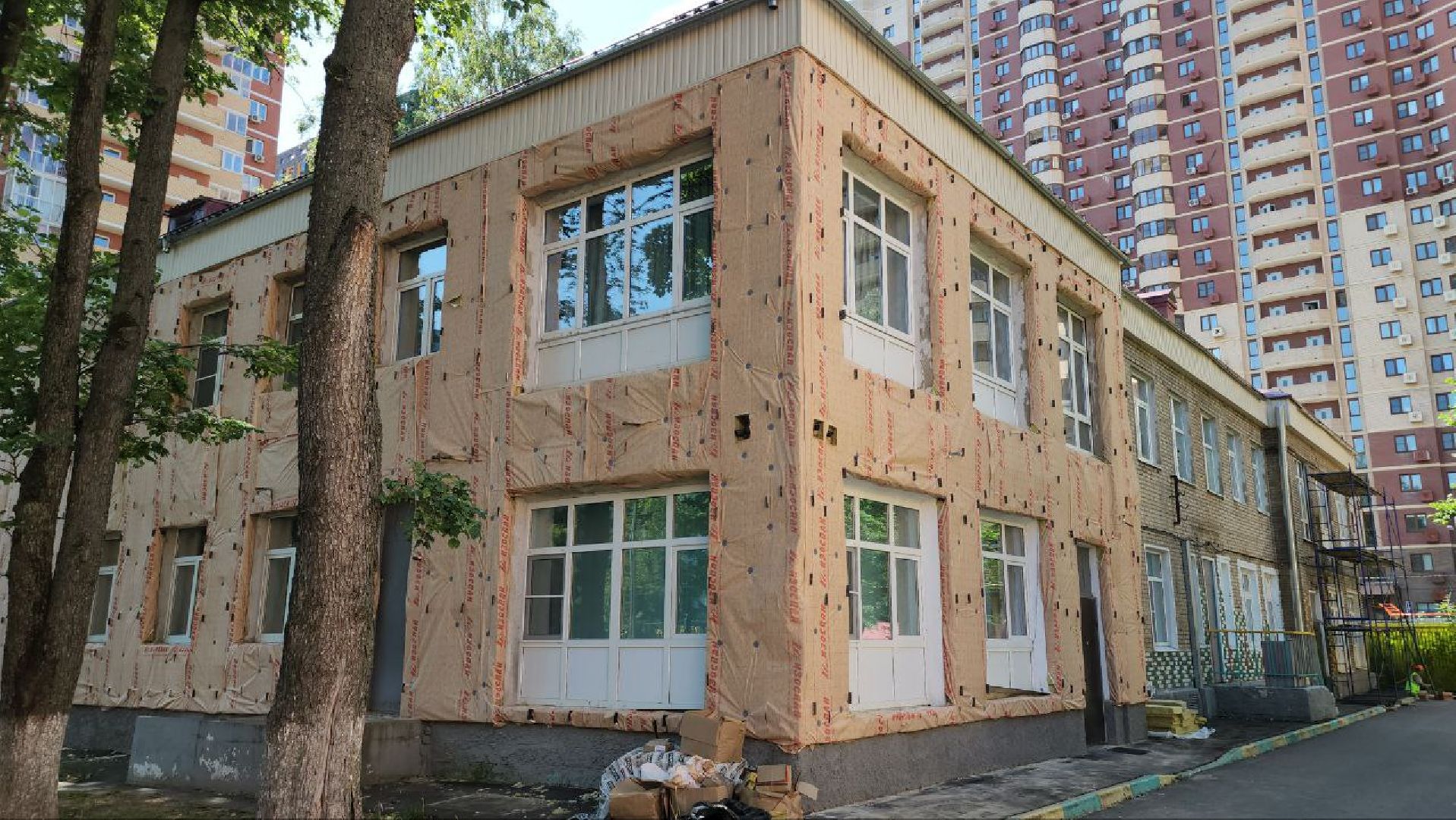 Люберцы, детский сад, ремонт фасада,