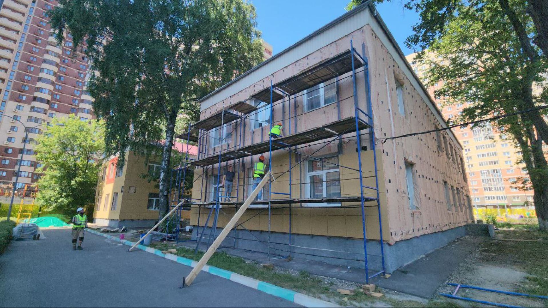 Люберцы, детский сад, ремонт фасада,