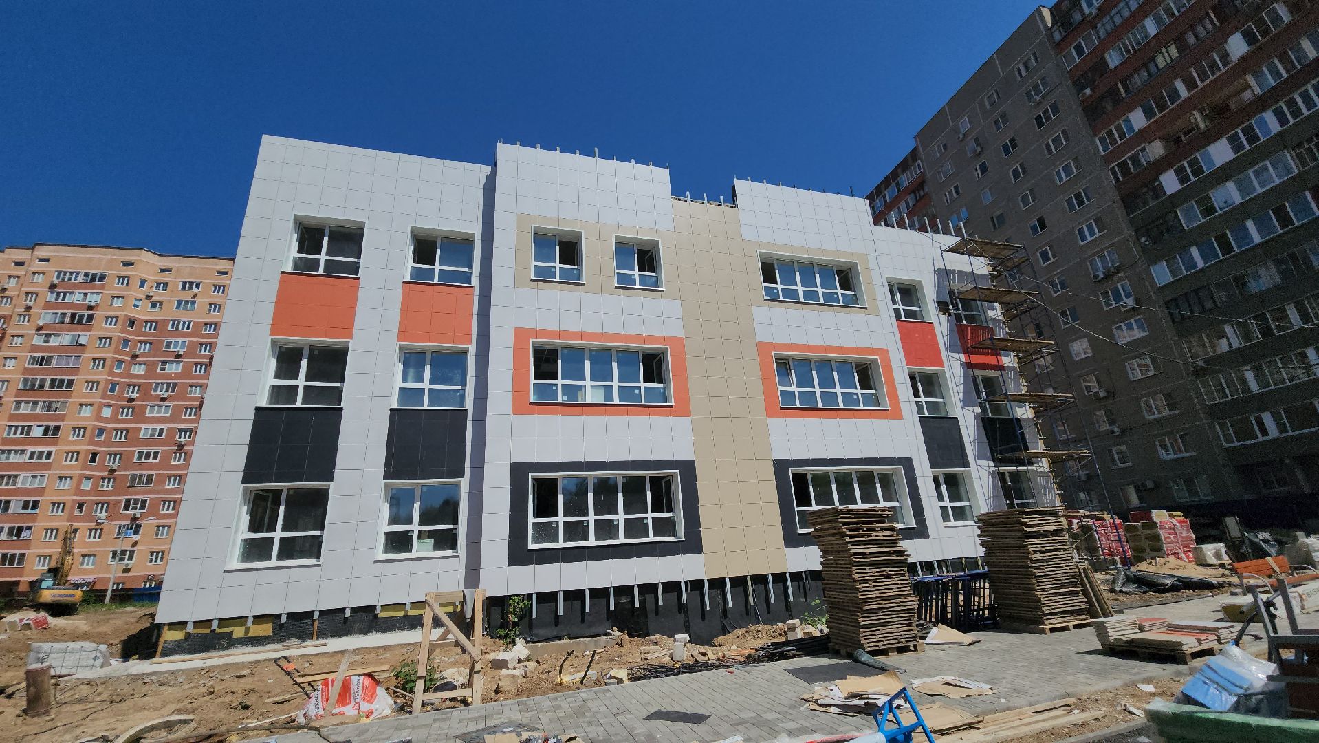 Детский сад, Стройка, стройка детсада, Лобня,