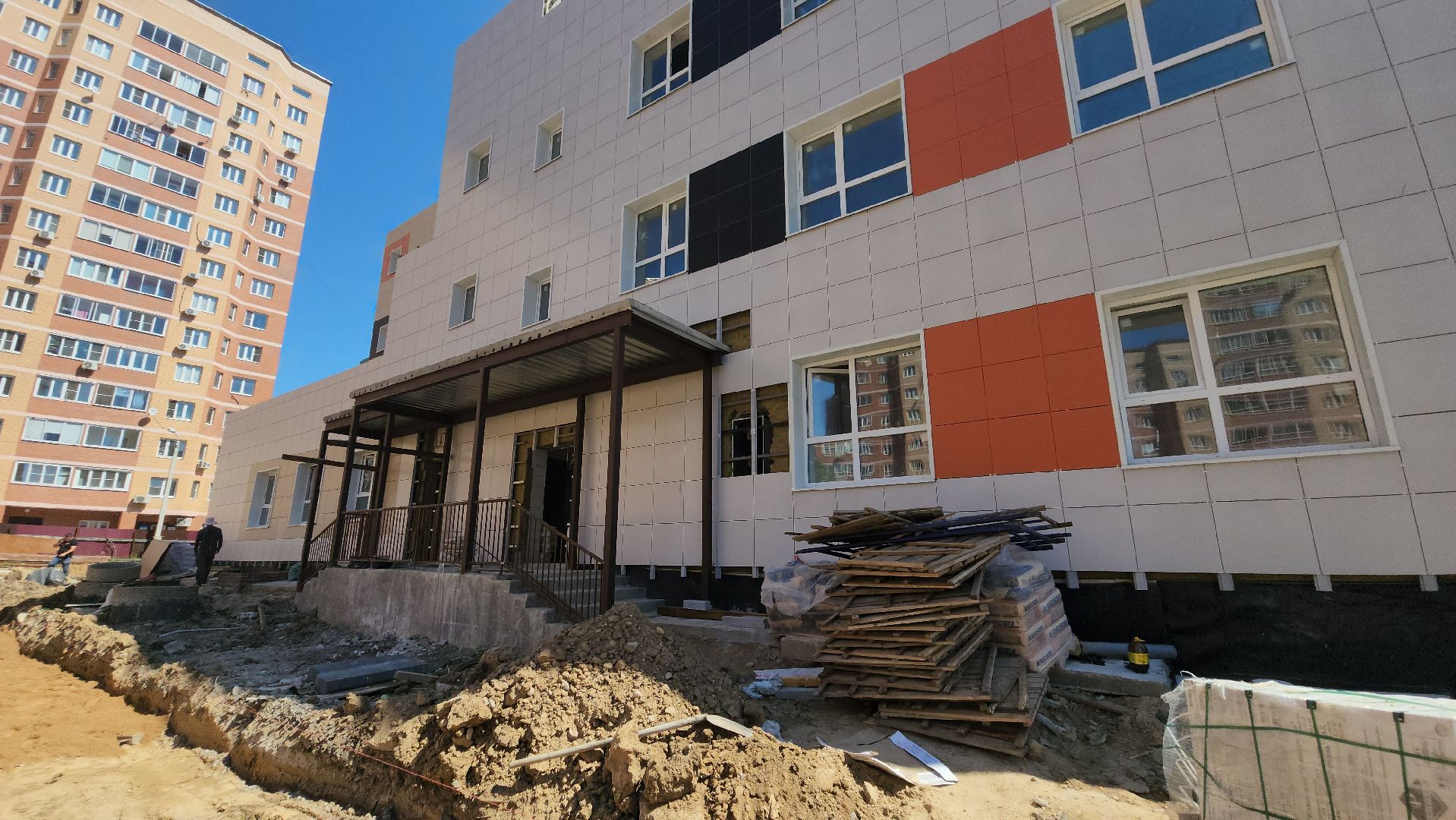 Детский сад, Стройка, стройка детсада, Лобня,