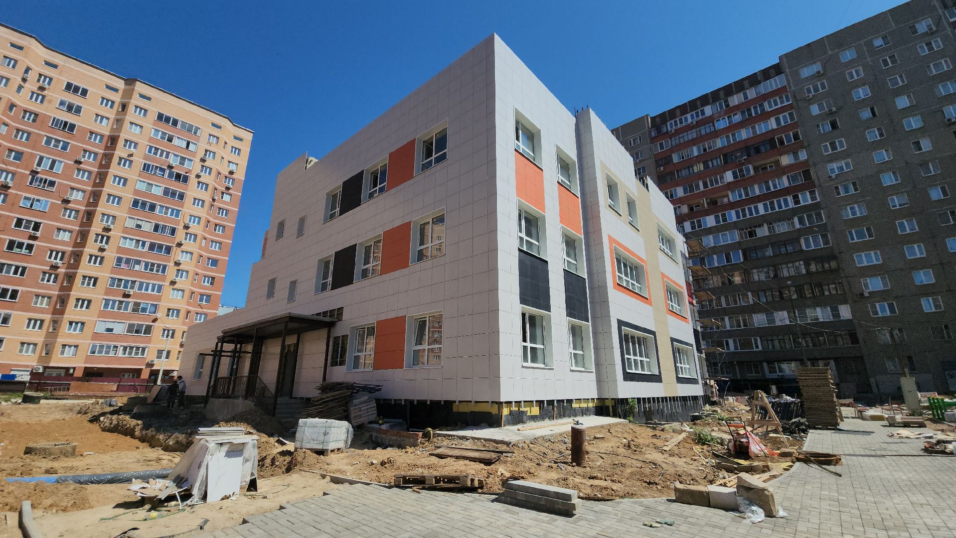 Детский сад, Стройка, стройка детсада, Лобня,