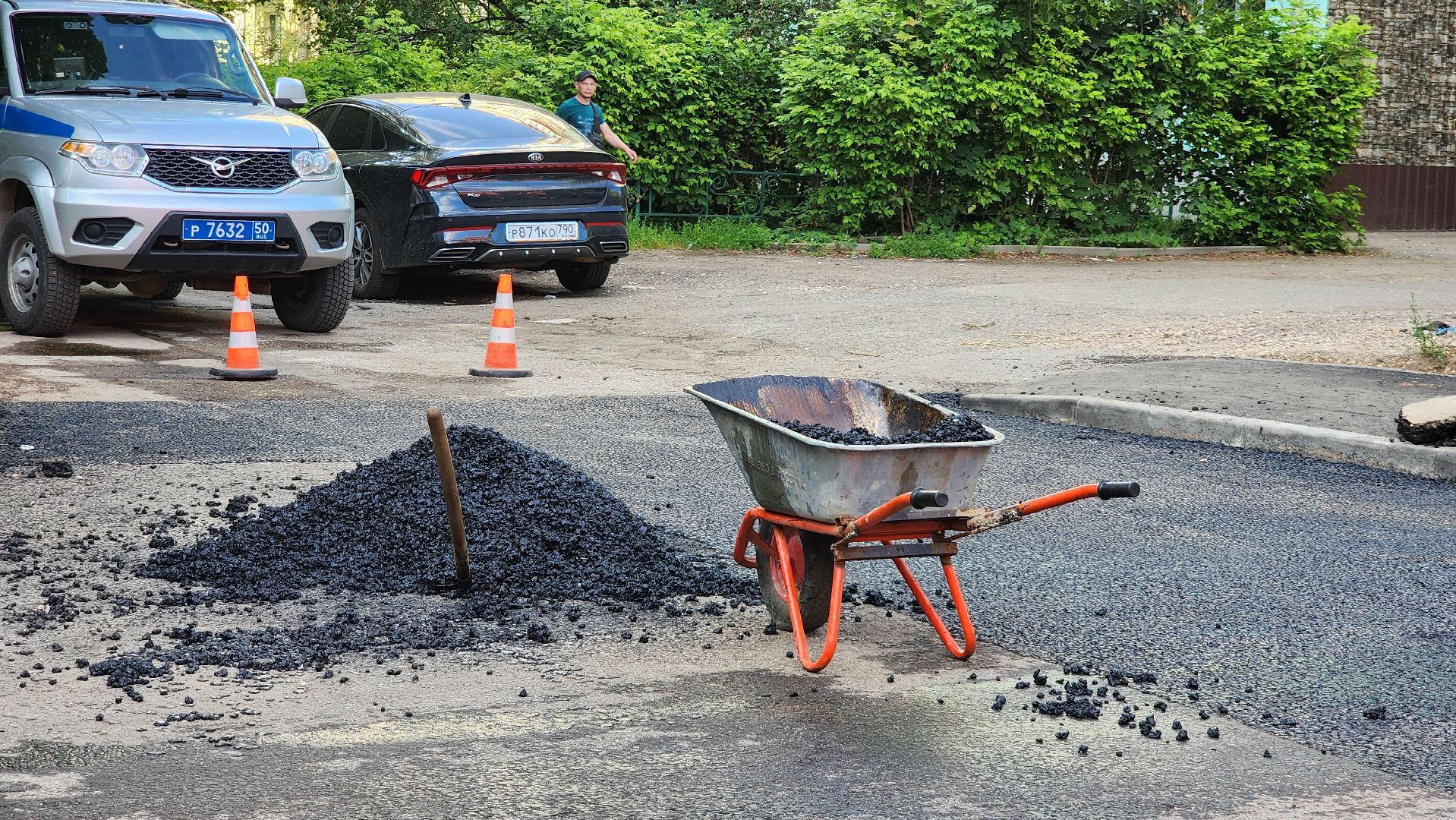 ремонт дорог, асфальтирование дорог, Лобня,