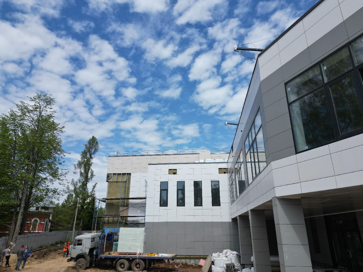 видео с коптера, лицей, сергиев посад,