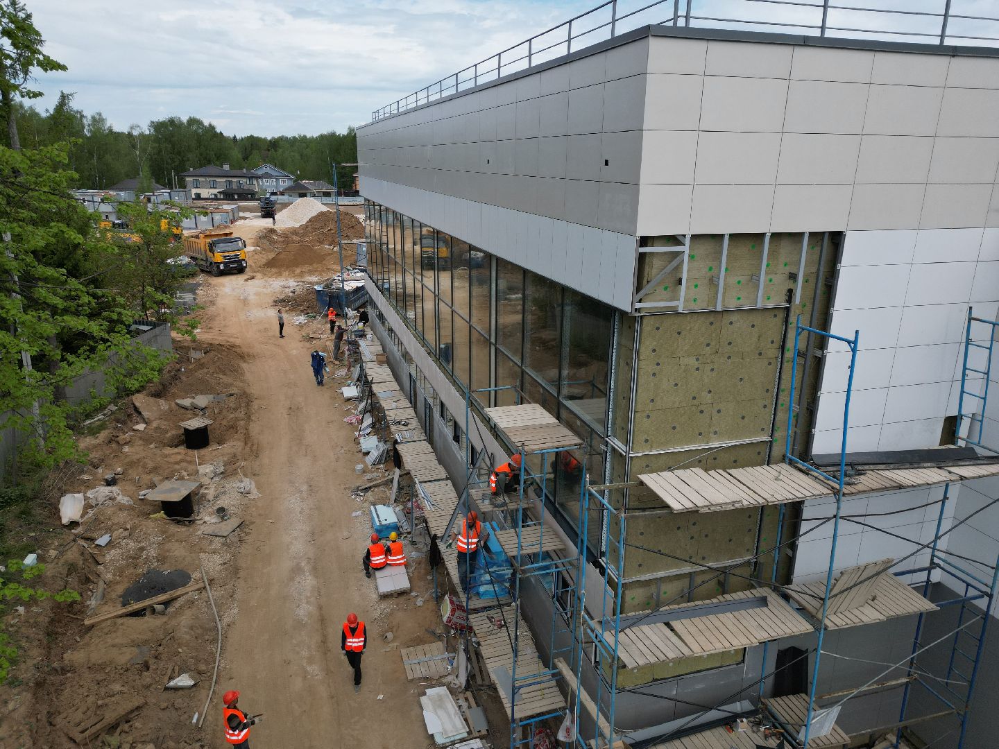 видео с коптера, лицей, сергиев посад,