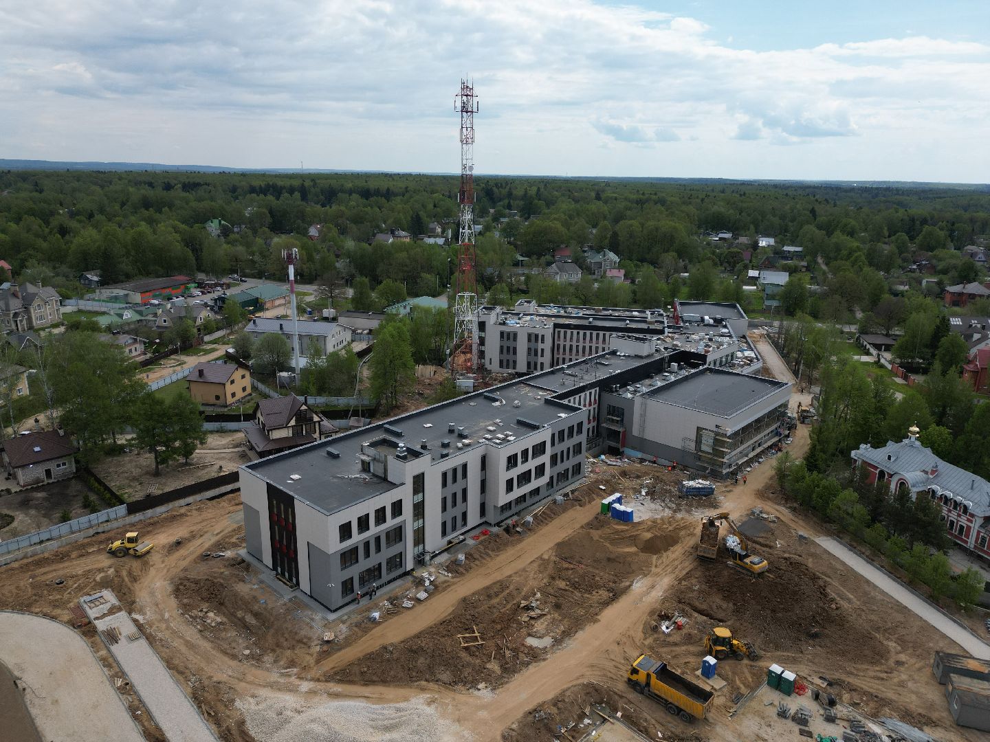 видео с коптера, лицей, сергиев посад,