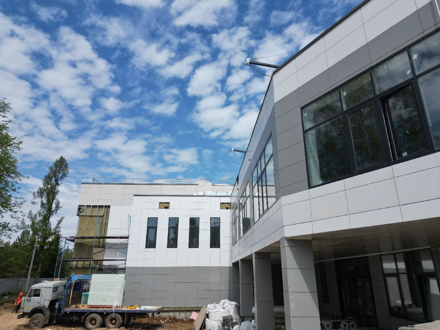 видео с коптера, лицей, сергиев посад,