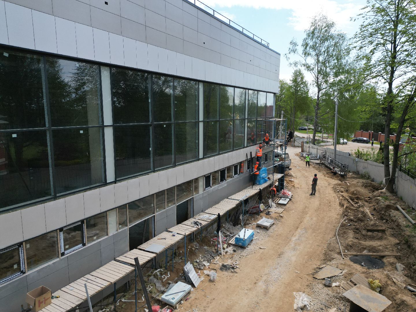 видео с коптера, лицей, сергиев посад,