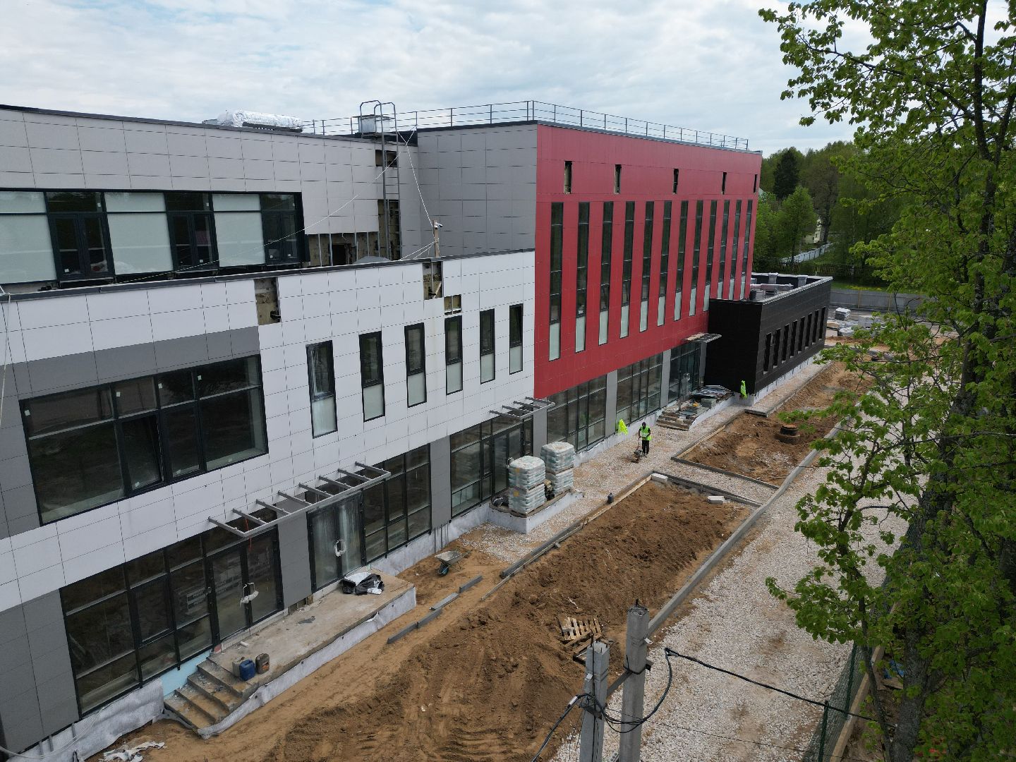 видео с коптера, лицей, сергиев посад,