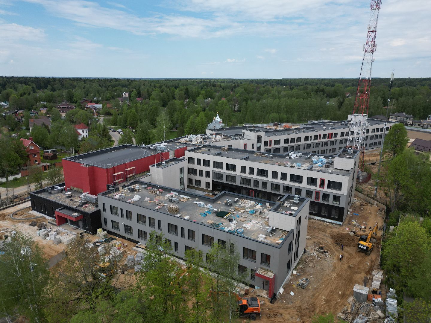 видео с коптера, лицей, сергиев посад,