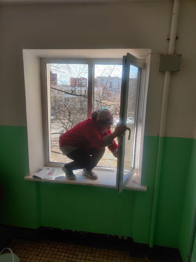 Красноармейск, перемены, ЖКХ, уборка подъездов, мойка окон