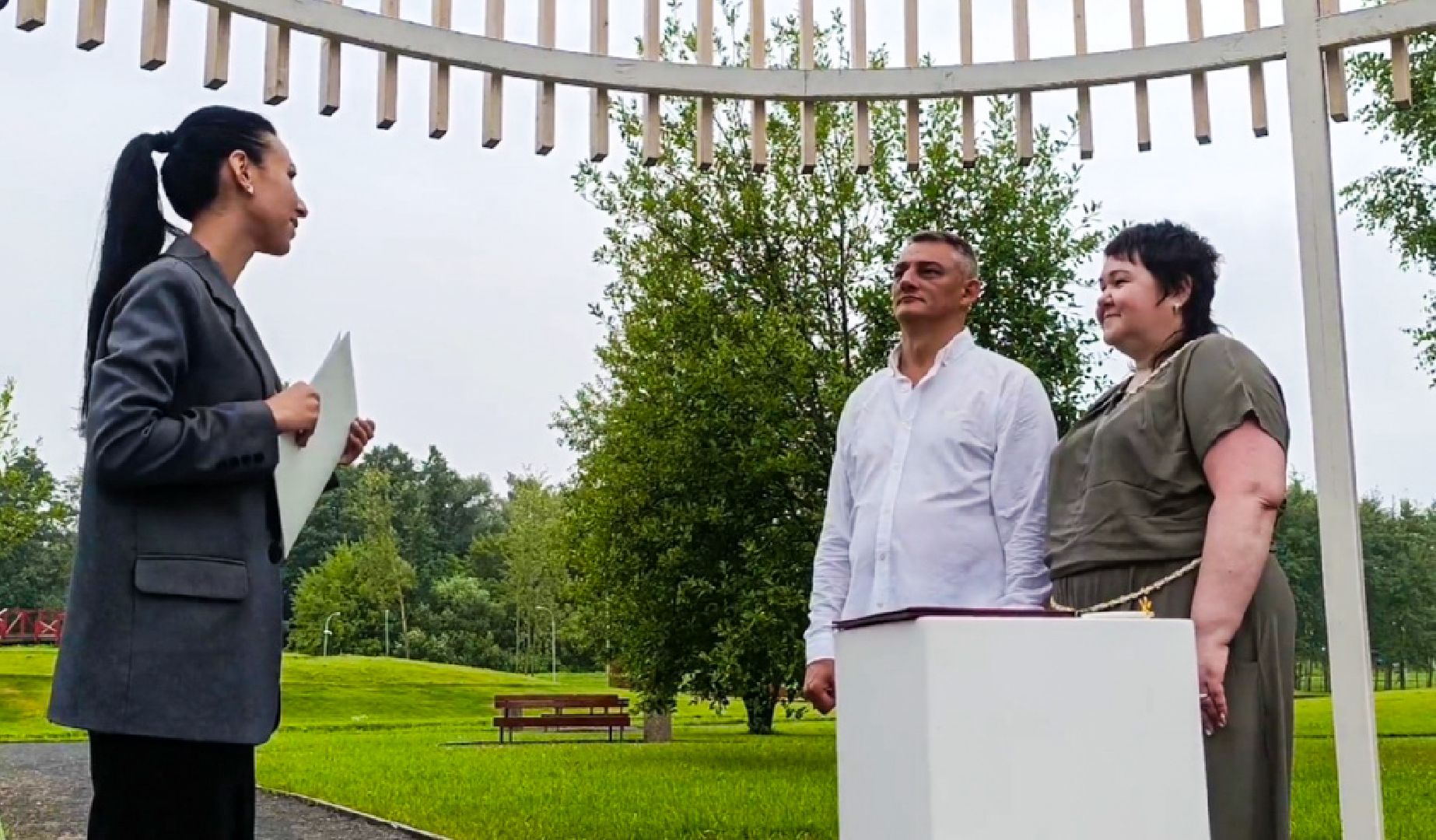 Бронницы, Выездная регистрация брака, Свадьба в парке, Бронницкий Луг, Год семьи, Путин