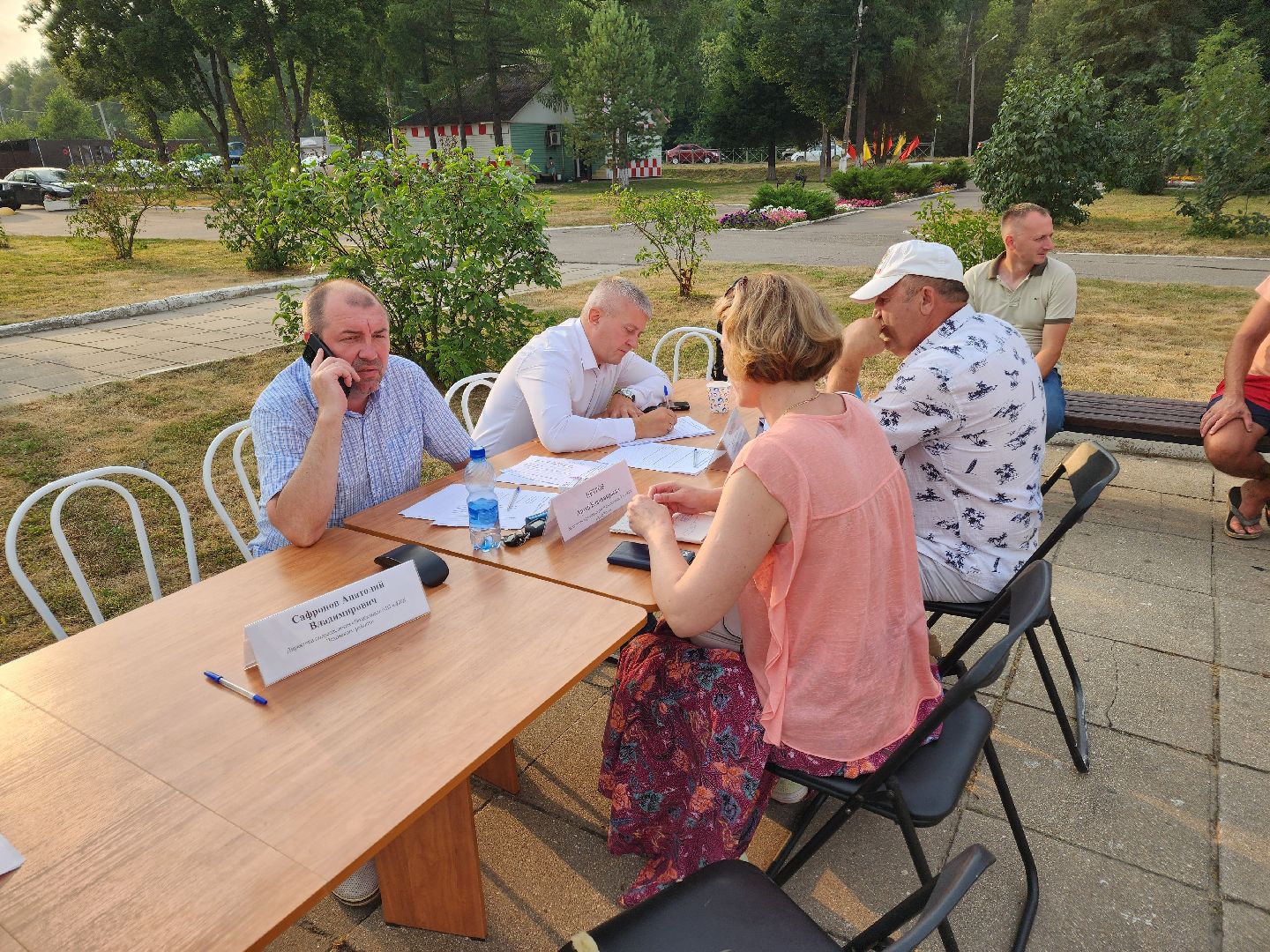 Чехов, село Дубна, выездная администрация, очистка пруда, окос травы, опиловка деревьев,