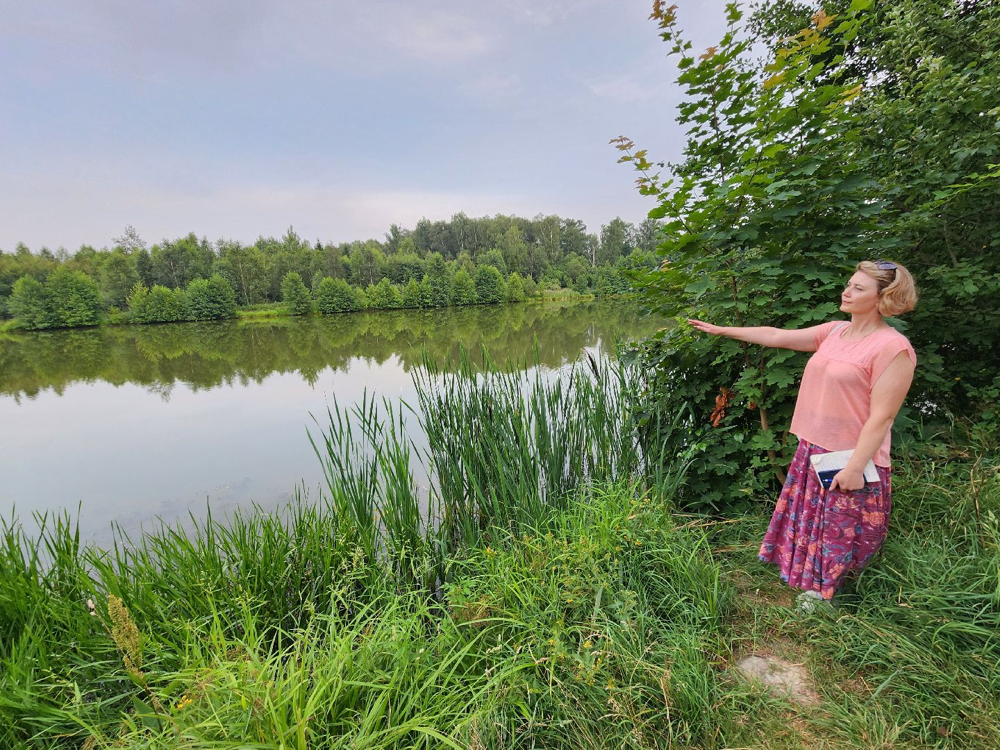 Чехов, село Дубна, выездная администрация, очистка пруда, окос травы, опиловка деревьев,