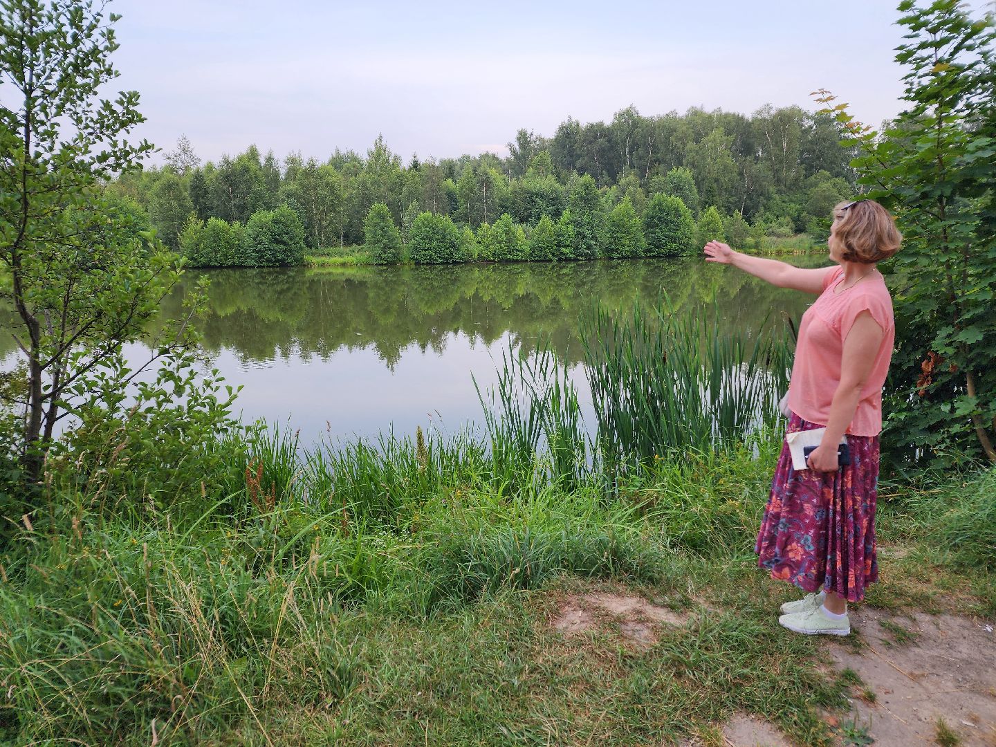 Чехов, село Дубна, выездная администрация, очистка пруда, окос травы, опиловка деревьев,