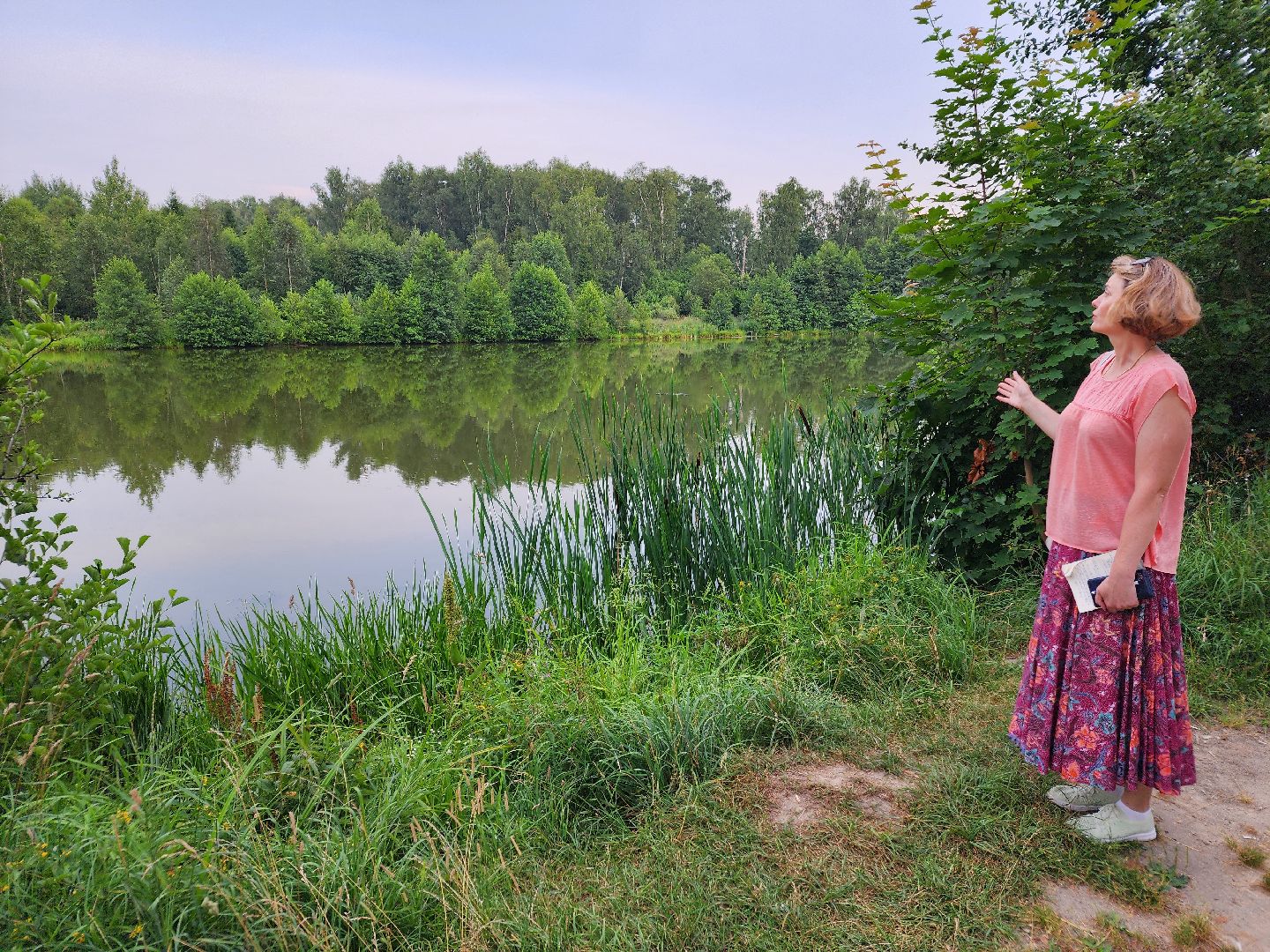 Чехов, село Дубна, выездная администрация, очистка пруда, окос травы, опиловка деревьев,