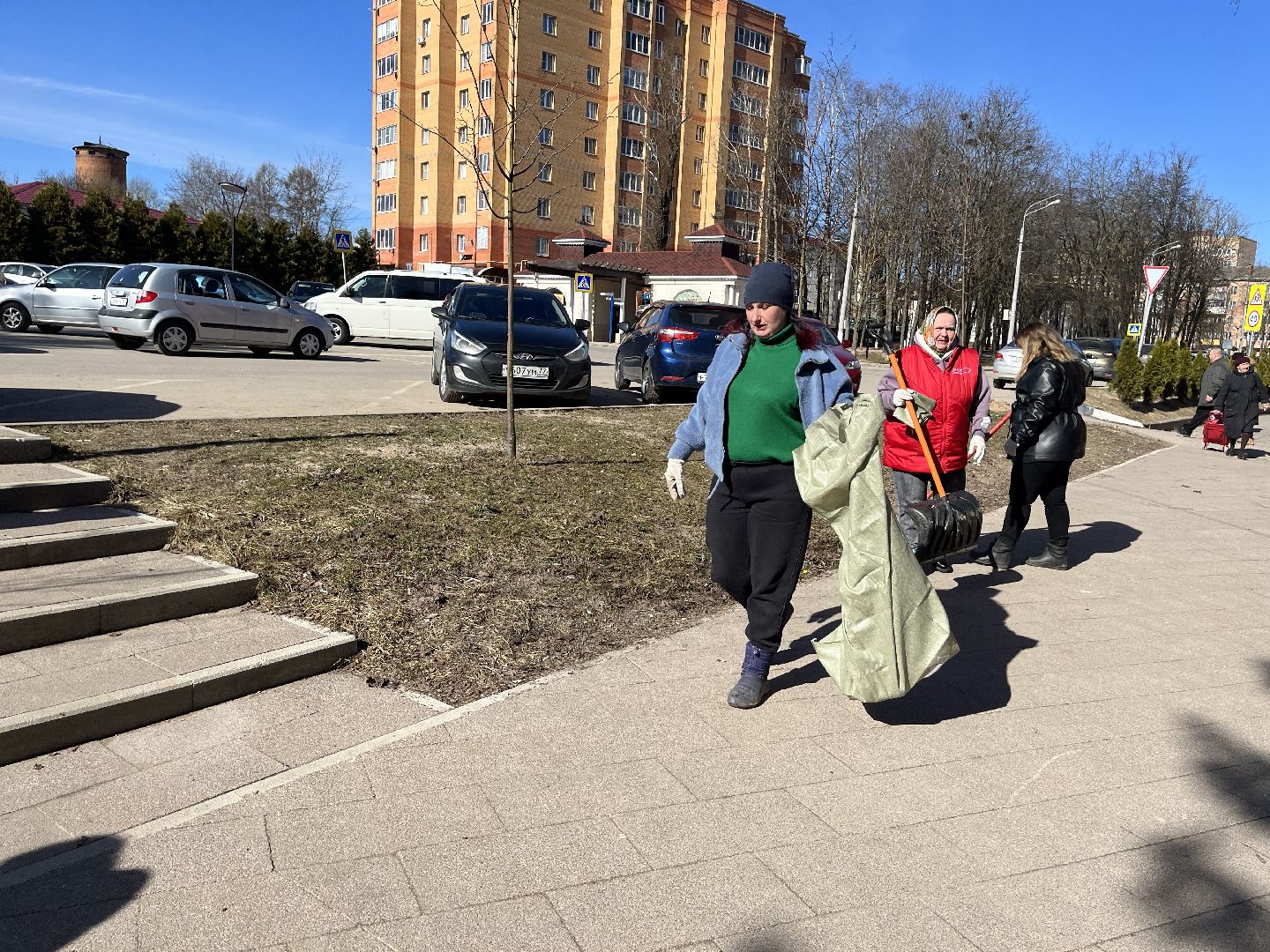 Шаховская, уборка, субботник