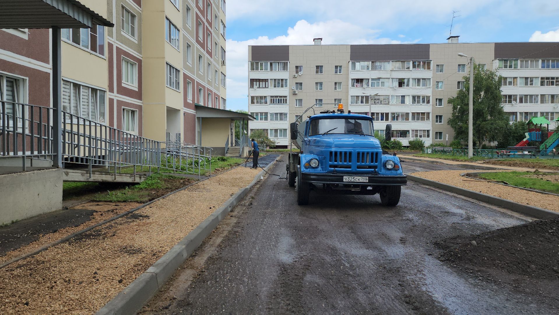 благоустройство, благоустройство двора, руза, дорожные работы, рузский городской округ, московская область, подмосковье,