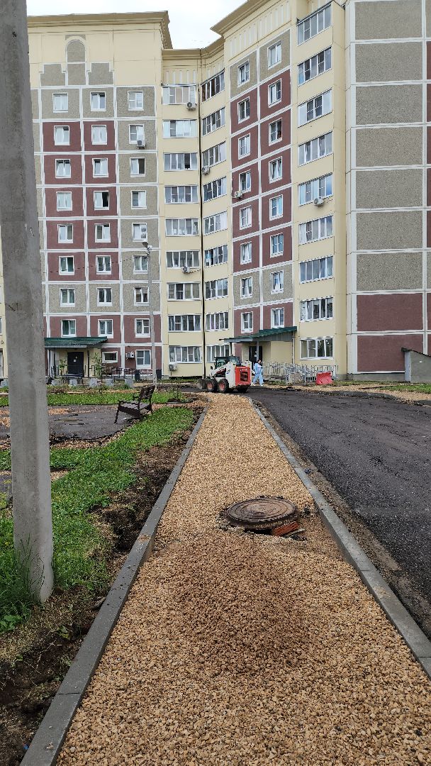 благоустройство, благоустройство двора, руза, дорожные работы, рузский городской округ, московская область, подмосковье,