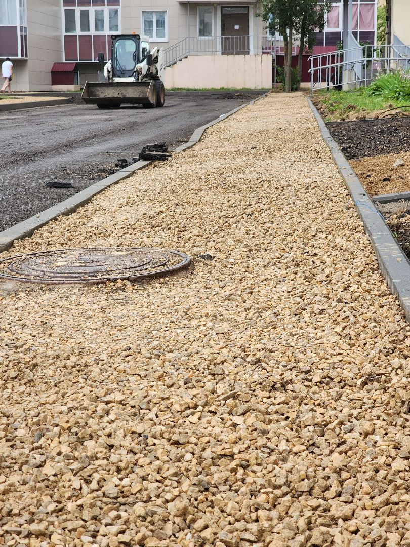 благоустройство, благоустройство двора, руза, дорожные работы, рузский городской округ, московская область, подмосковье,