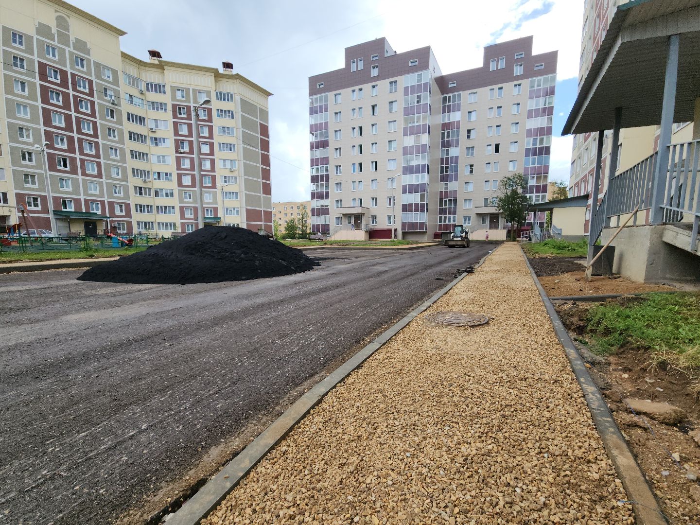 благоустройство, благоустройство двора, руза, дорожные работы, рузский городской округ, московская область, подмосковье,