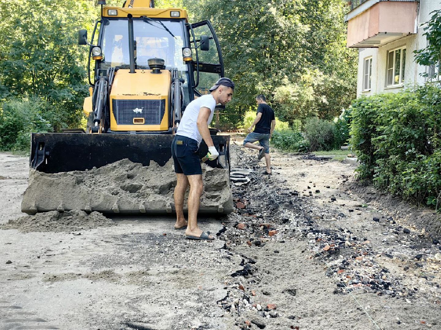благоустройство, дворы, бордюр, тротуар, парковка, щёлково,